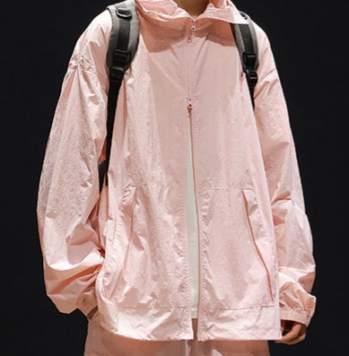 Men’s Ice Silk UV Protection Jacket – Lightweight & Breathable Outdoor Wear hood