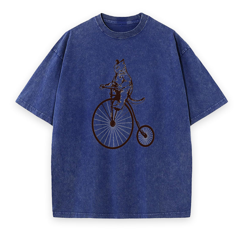 Cat On Bike Unisex Tee