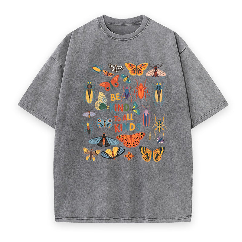 Be Kind to All Kinds Insect Bug Butterfly Unisex Tee