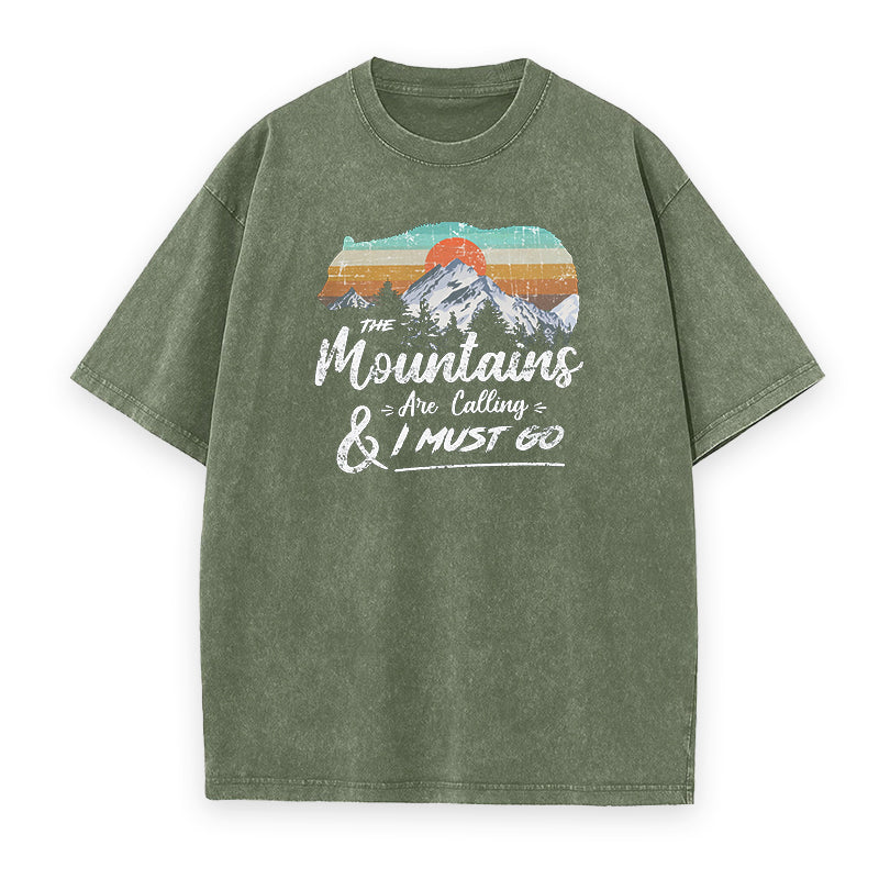 Retro The Mountains Are Calling Tee