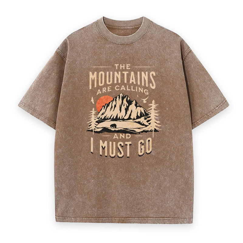 Retro The Mountains Are Calling Unisex Tee