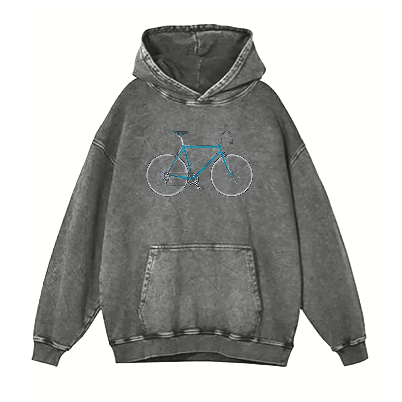 Simple Vintage Bicycle Blue hoodies