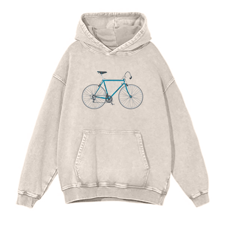 Simple Vintage Bicycle Blue hoodies