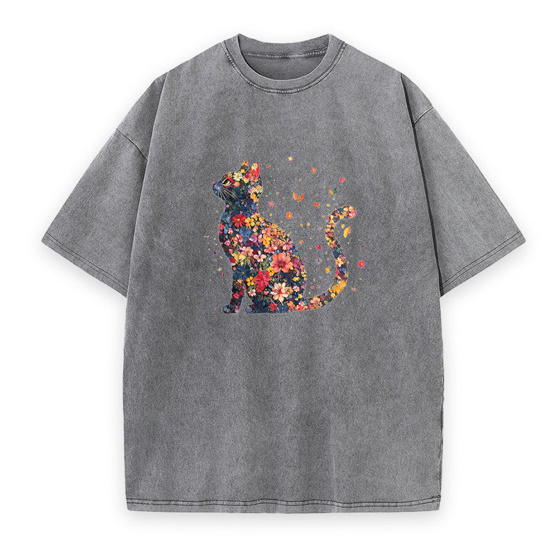 Floral Cat Unisex Tee