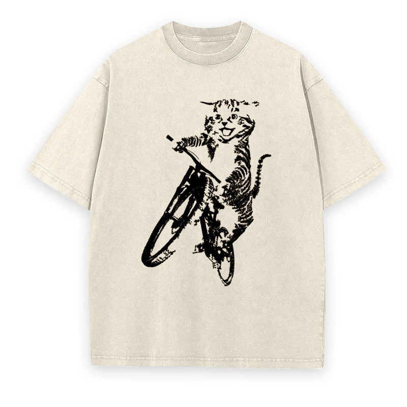 The Pedaling Kitty Unisex Tee
