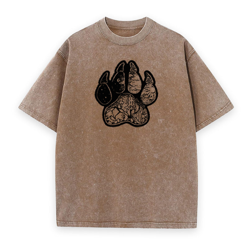 Paw Print Hiking Dog Unisex Tee