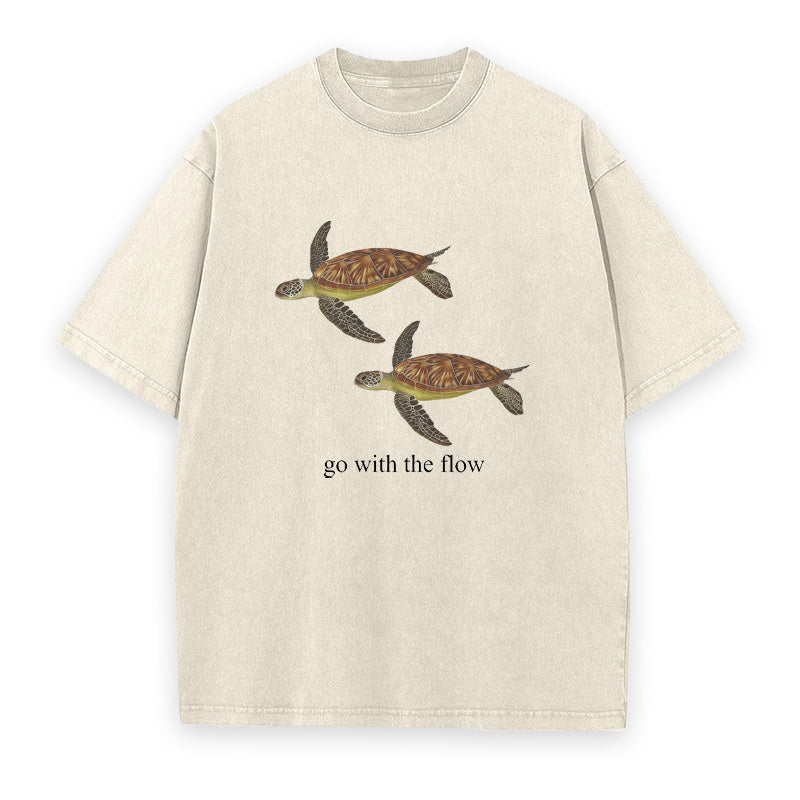 Sea Turtle Go with the flow Unisex Tee