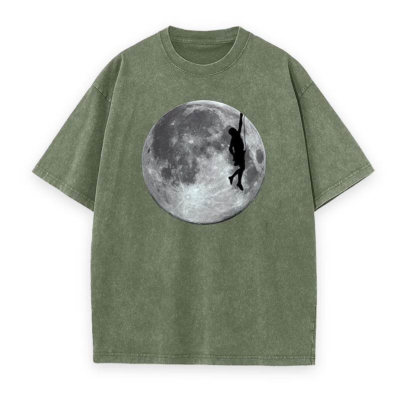 Rock Climbing Moon Unisex Tee