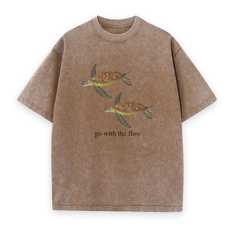 Sea Turtle Go with the flow Unisex Tee