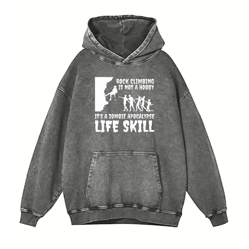 Rock Climbing Is Not A Hobby Zombie Apocalypse hoodies