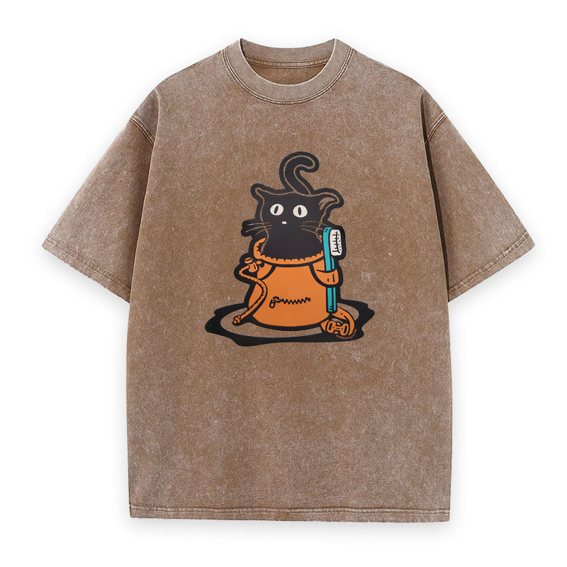 Climbing Cat in A Chalk Bag Unisex Tee