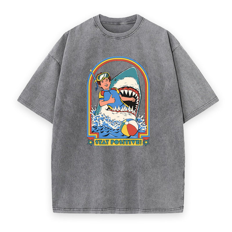 Stay Positive Shark Unisex Tee