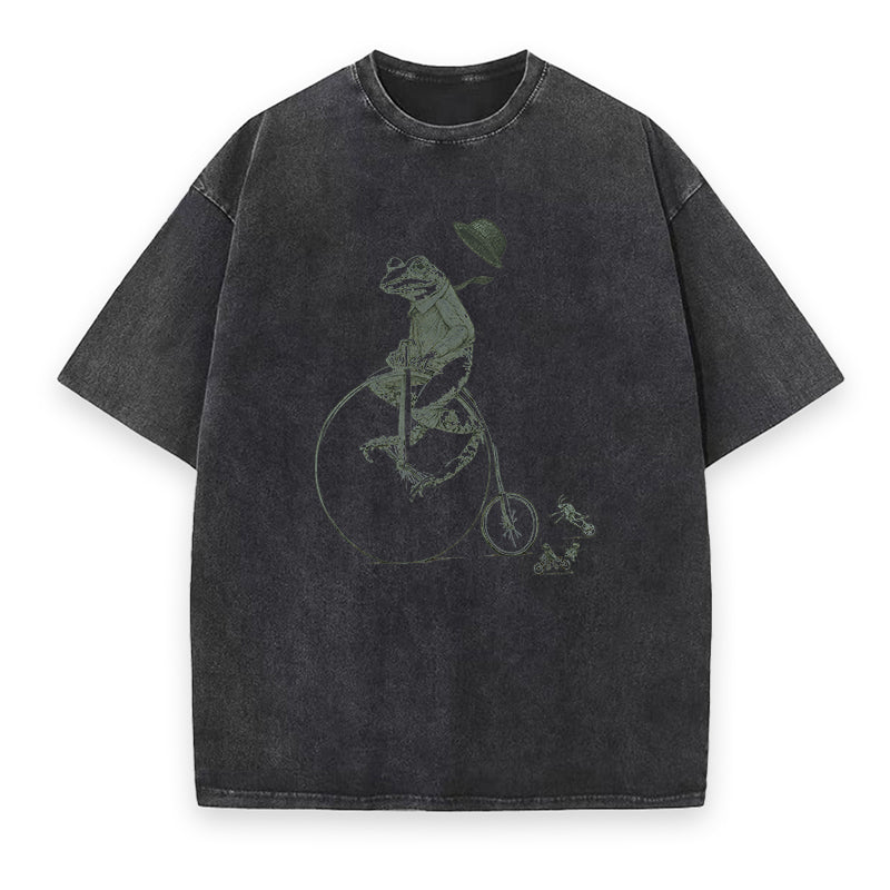 Frog on the High Wheel Unisex Tee