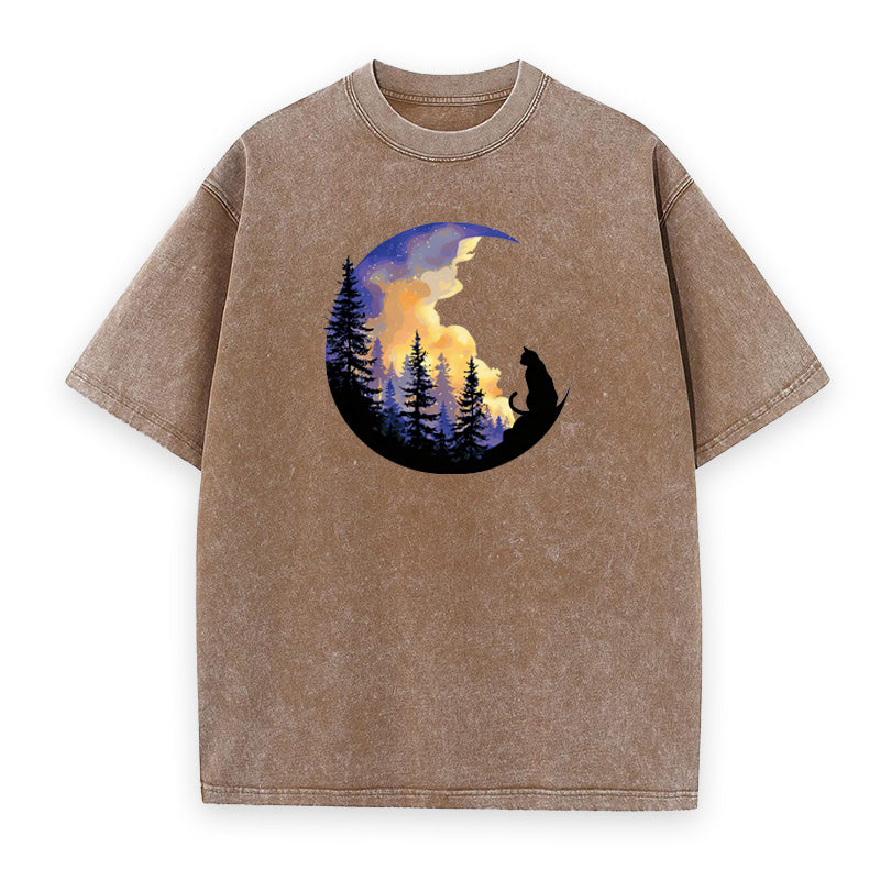Moon and Cat Unisex Tee