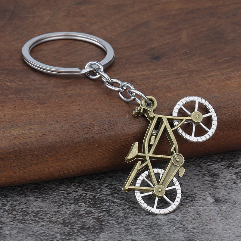 Metal Alloy Vintage Bicycle Keychain