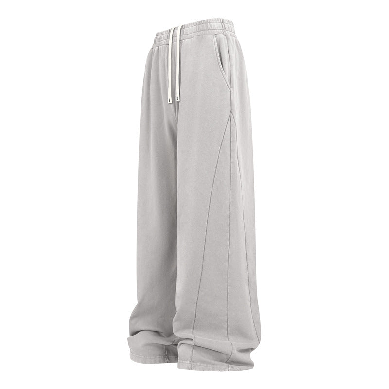 Vintage-Effect Washed Trousers