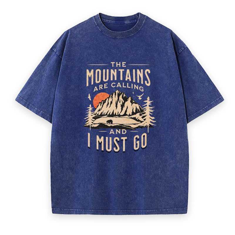 Retro The Mountains Are Calling Unisex Tee