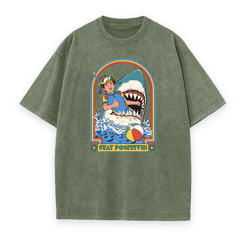 Stay Positive Shark Unisex Tee