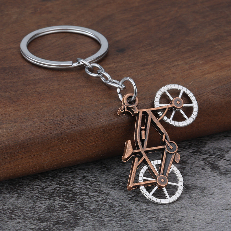 Metal Alloy Vintage Bicycle Keychain