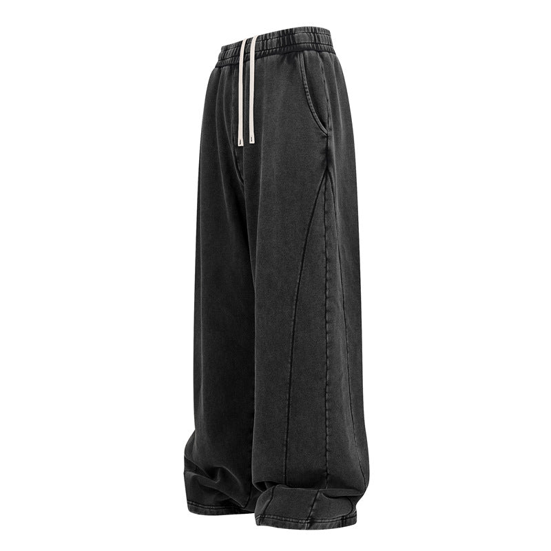 Vintage-Effect Washed Trousers