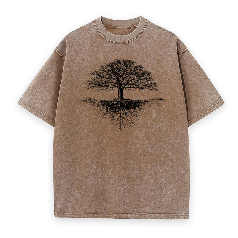 Detailed Tree of Life with Roots Unisex Tee