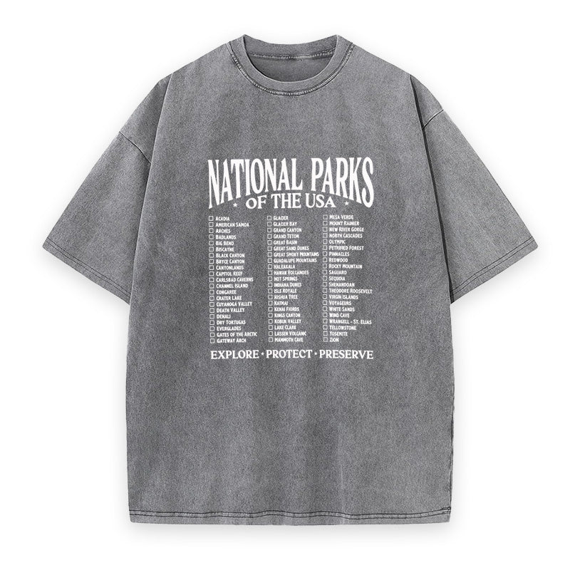 National Parks Checklist Unisex Tee