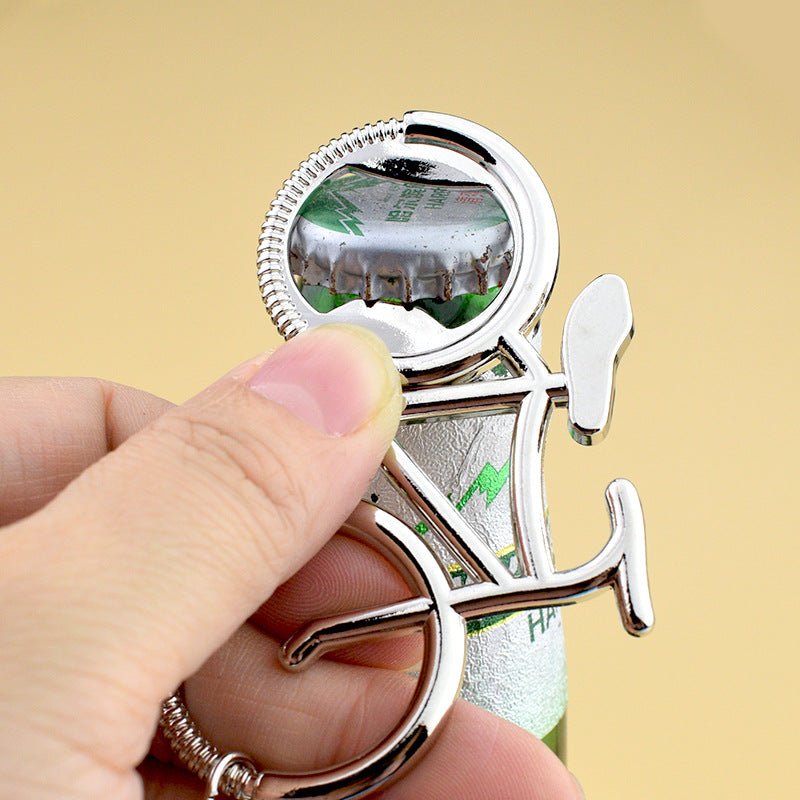 Zinc Alloy Bicycle Keychain Bottle Opener
