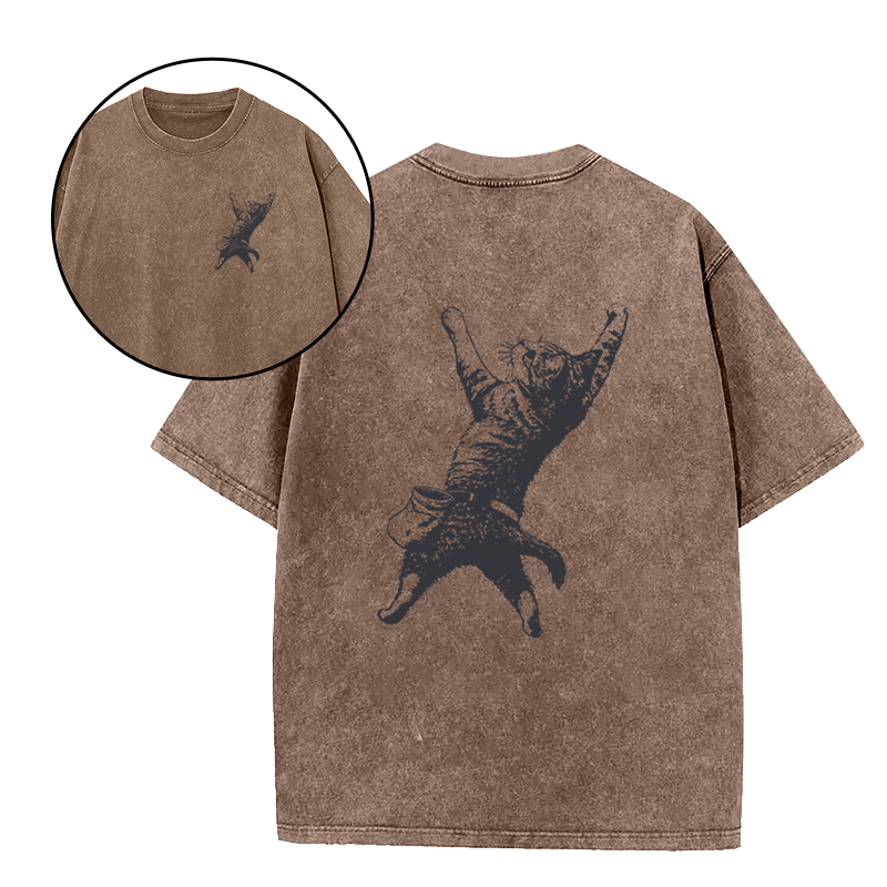 Rock Climbing Kitty Cat Unisex Tee