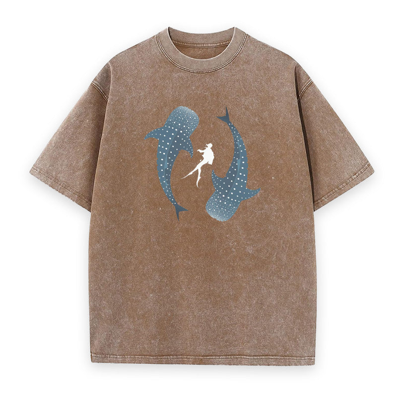 Whale Shark Yin Yang Scuba Diving Unisex Tee