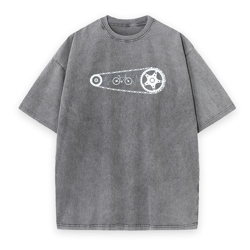 Cycling Heartbeat Bicycle Unisex Tee
