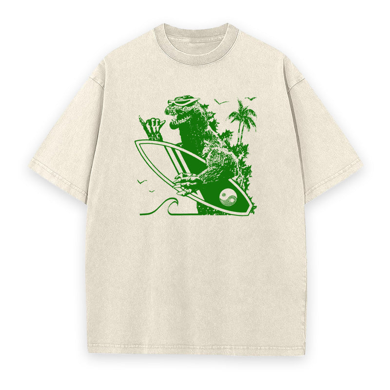 Godzilla Surfing Unisex Tee