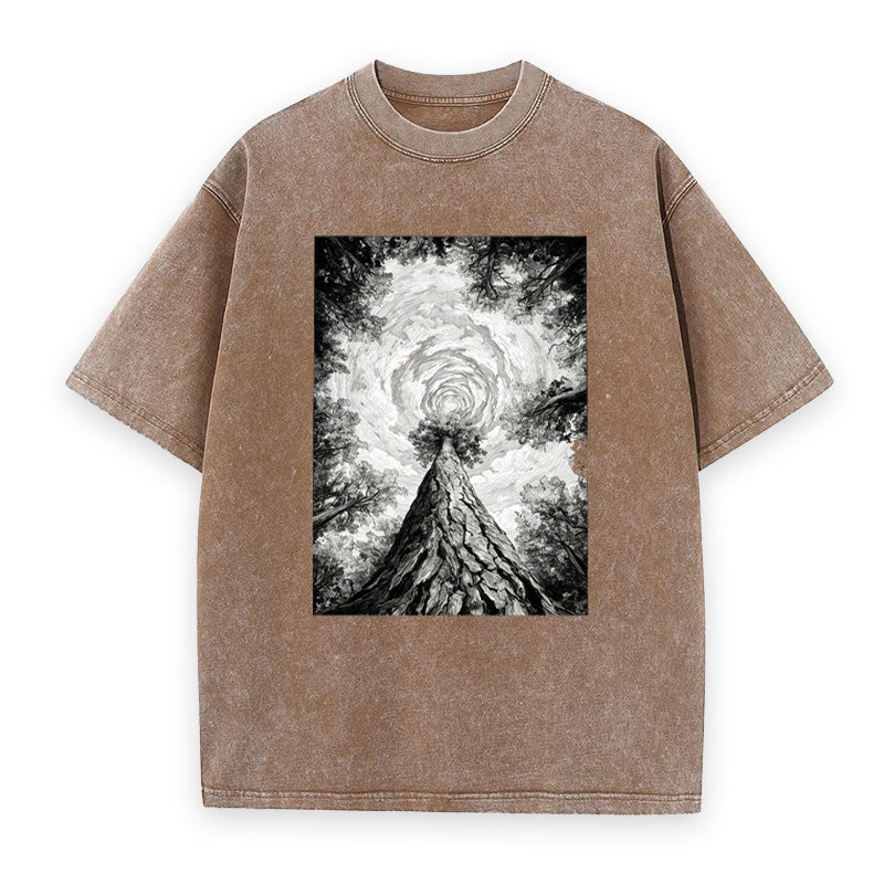 Upward Gaze at the Giant Tree Unisex Tee