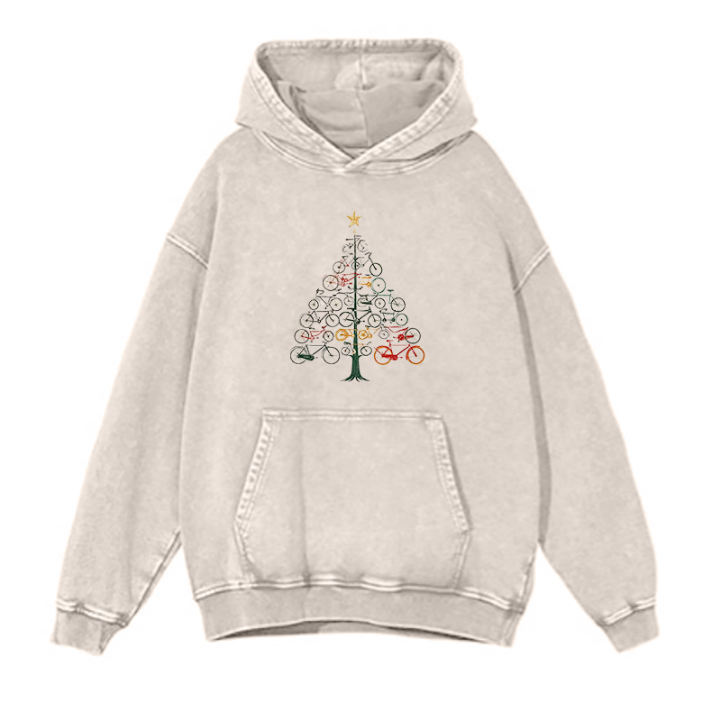 Bicycle Christmas Tree hoodies