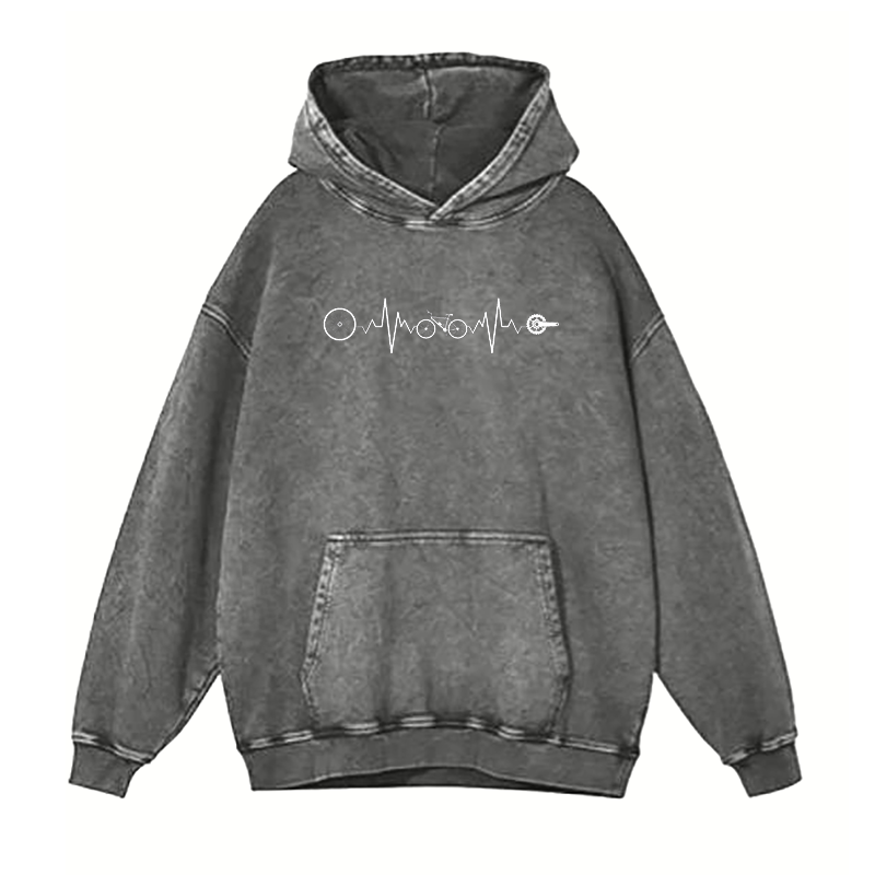 Mountain Biking Heartbeat hoodies