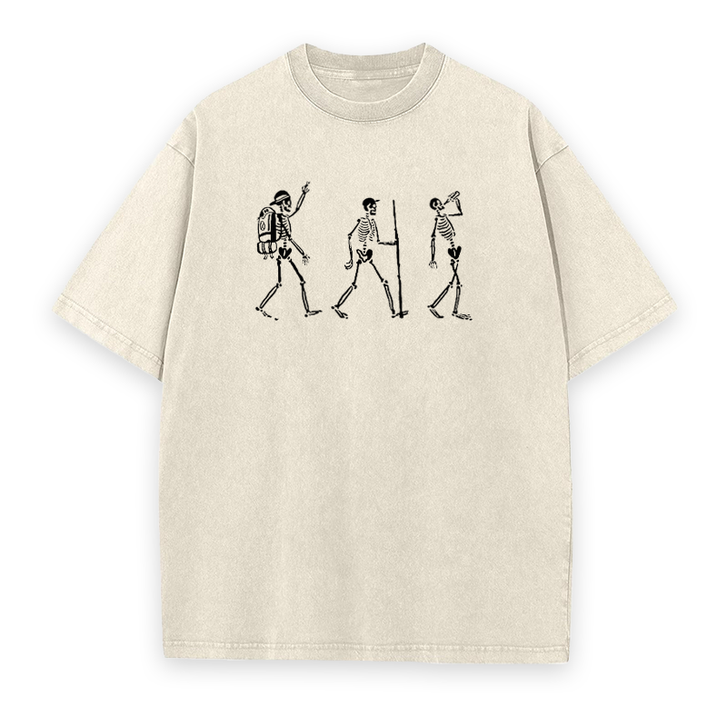 Hiking Skeleton Unisex Tee