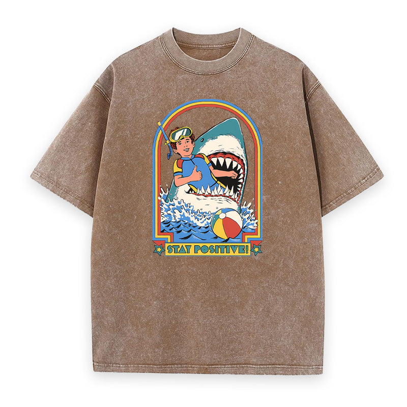 Stay Positive Shark Unisex Tee