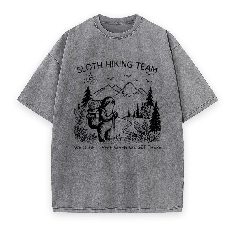 Sloth Hiking Team Funny Slow Hiker Unisex Tee
